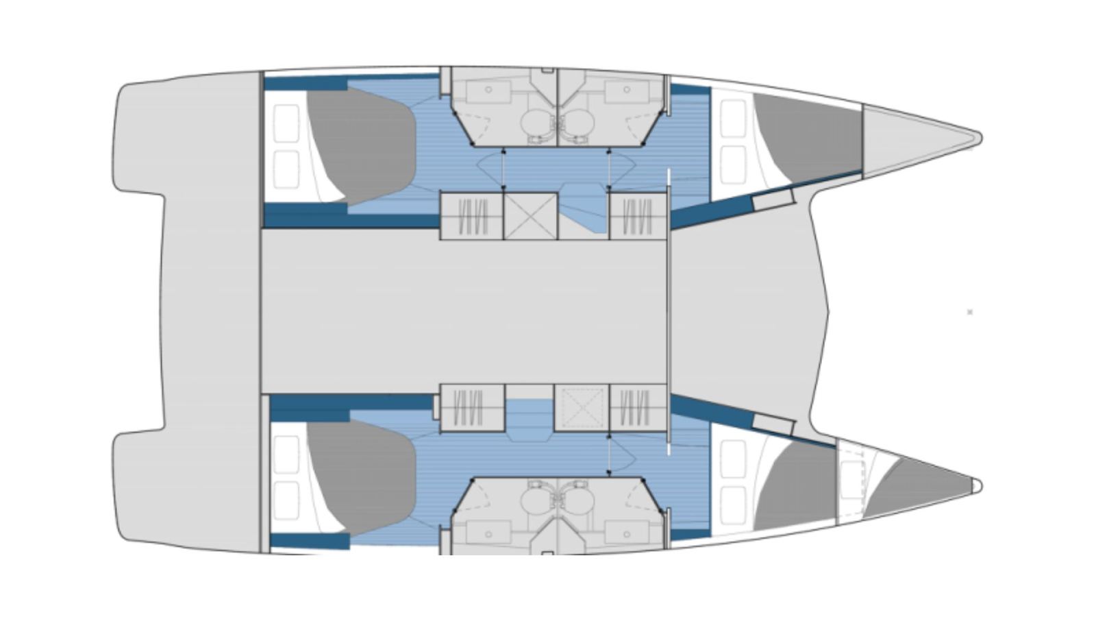 Rzut jachtu Fountaine Pajot Isla 40 Luna