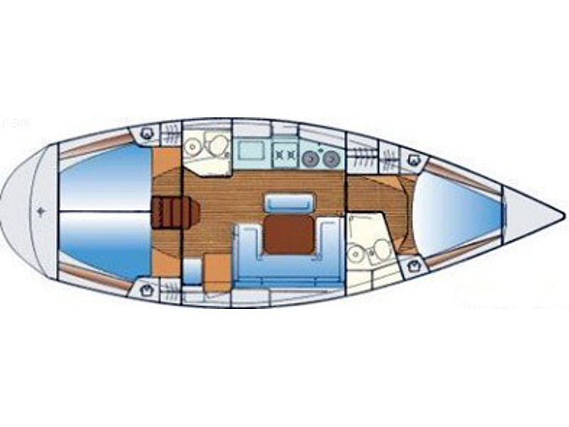 Rzut jachtu Bavaria 38 Pillabans