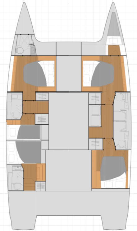 Rzut jachtu Fountaine Pajot Tanna 47 Smart Way