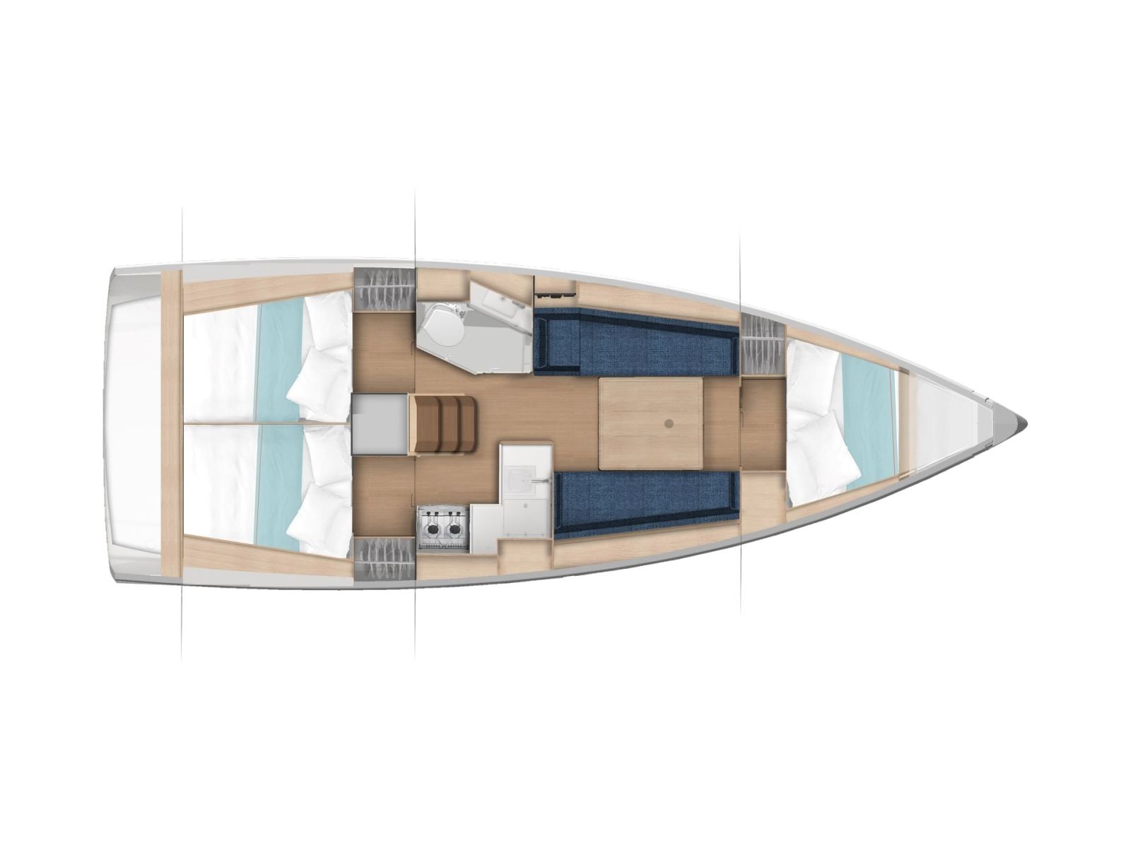 Rzut jachtu Sun Odyssey 350 Star Kiss