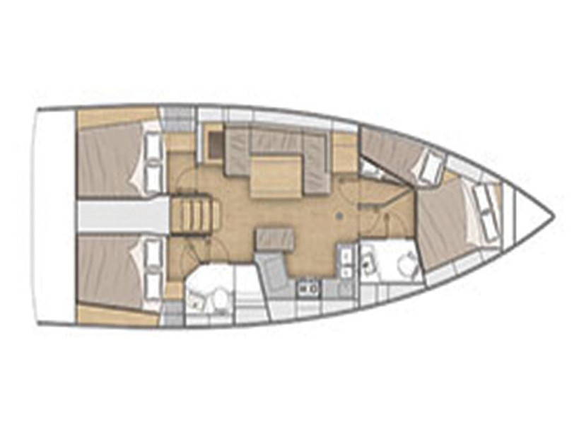 Rzut jachtu Oceanis 40.1 Fots
