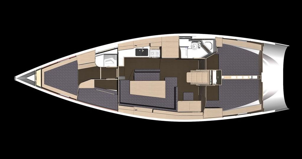Rzut jachtu Elan Impression 45.1 Linea Uno