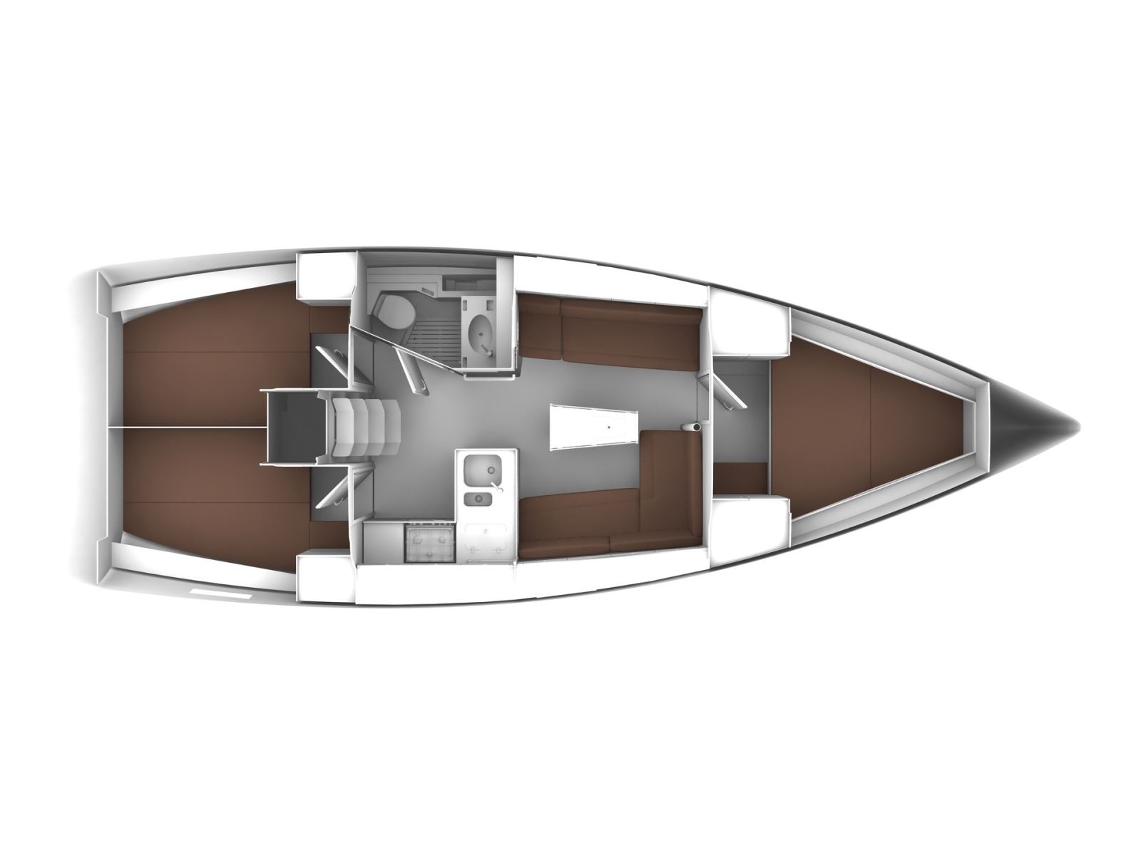 Rzut jachtu Bavaria Cruiser 37 Sunseeker
