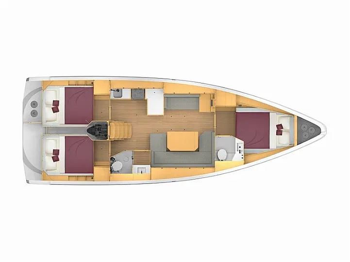 Rzut jachtu Bavaria C42 Kalispera