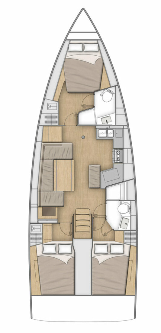 Rzut jachtu Oceanis 40.1 Keiki