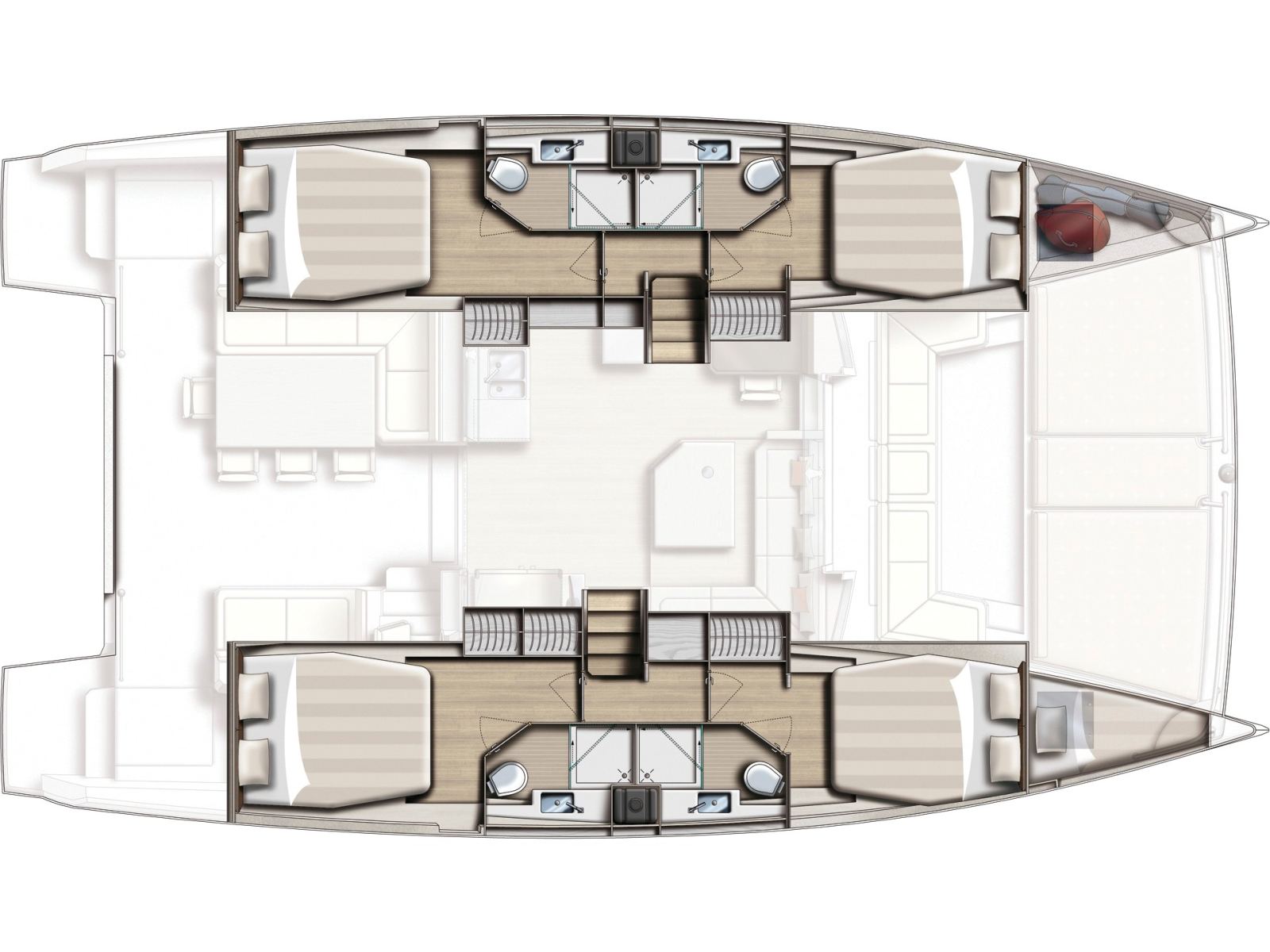 Rzut jachtu Bali 4.5 Le Andra