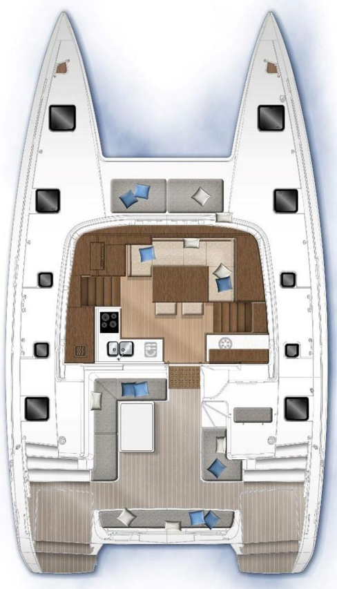 Rzut jachtu Lagoon 40 Millennium Falcon