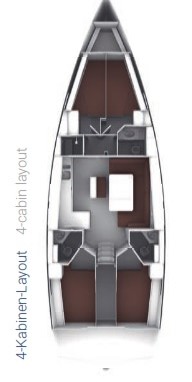 Rzut jachtu Bavaria Cruiser 46 Topcu