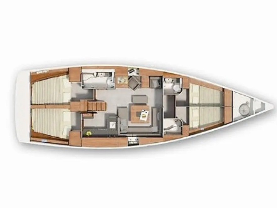 Rzut jachtu Hanse 455 Alexa