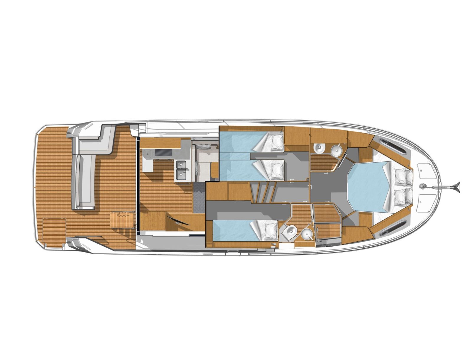 Rzut jachtu Swift Trawler 41 SIRENA