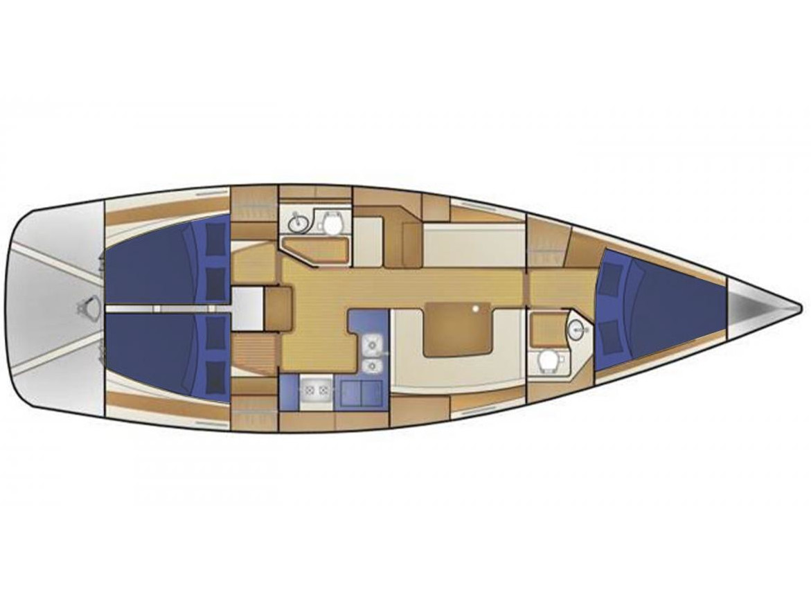 Rzut jachtu Delta 41 INFINITY II