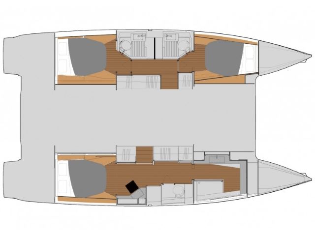 Rzut jachtu Fountaine Pajot Astrea 42 Maestro Serene Blue