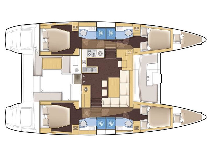 Rzut jachtu Lagoon 450 Fly Mary One