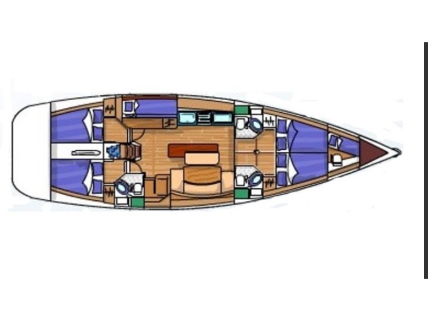 Rzut jachtu Cyclades 50.5 Nisyros