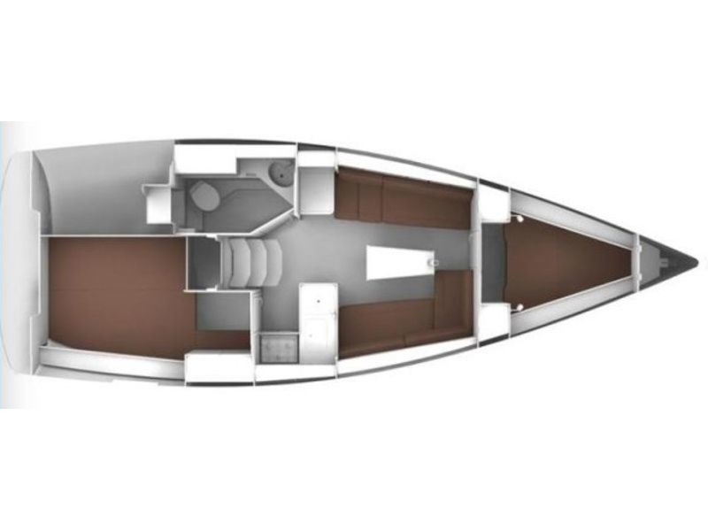 Rzut jachtu Bavaria Cruiser 34 S/Y Althea