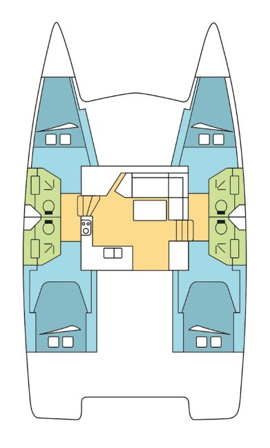 Rzut jachtu Fountaine Pajot Lucia 40 SALAKO II