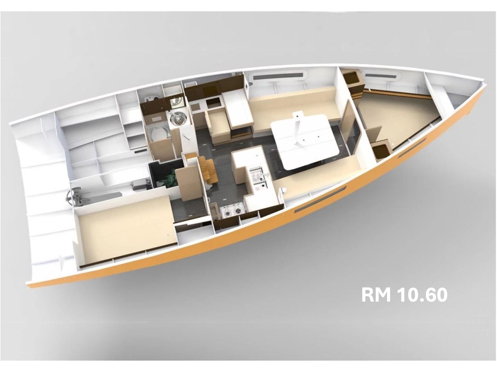 Rzut jachtu RM 10.60 Yume