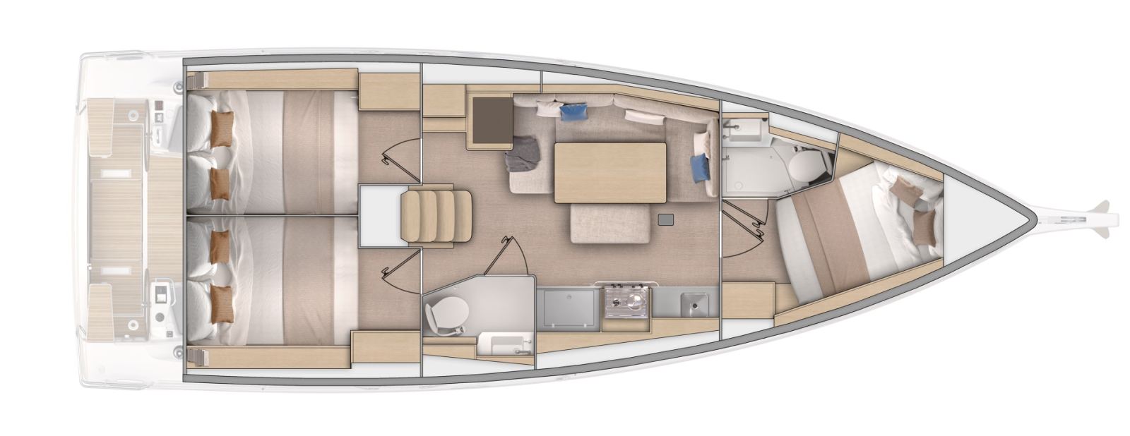 Rzut jachtu Oceanis 37.1 Breeze