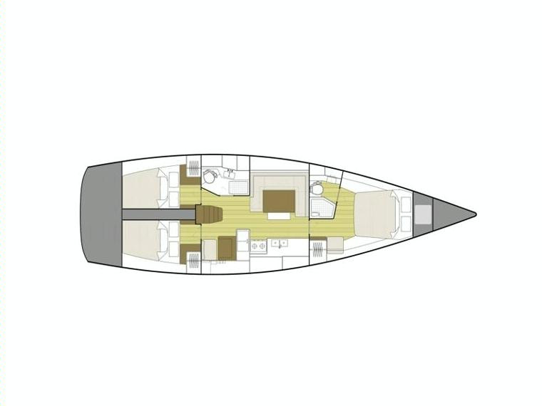 Rzut jachtu Solaris 44 Trinity