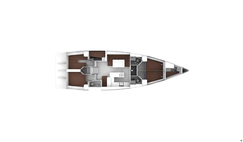 Rzut jachtu Bavaria Cruiser 56 Star Romeo