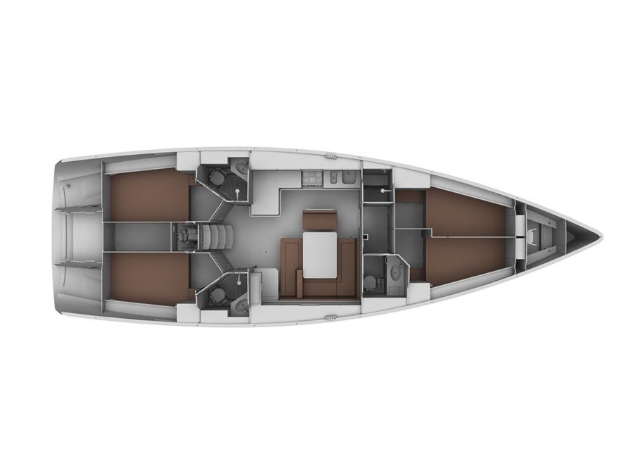Rzut jachtu Bavaria Cruiser 45 Santa Maria