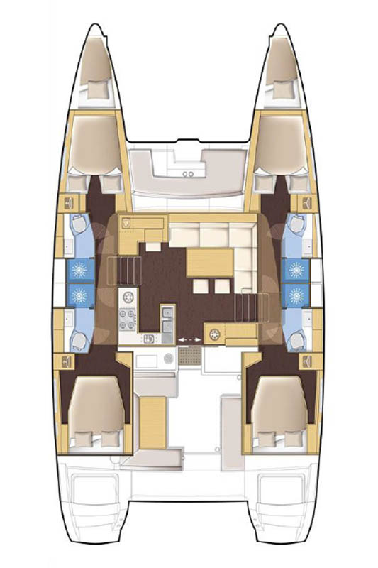 Rzut jachtu Lagoon 450 F Moët