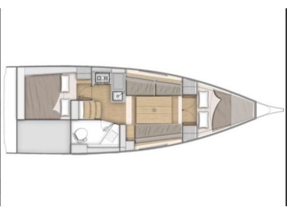 Rzut jachtu Oceanis 30.1 Giugi