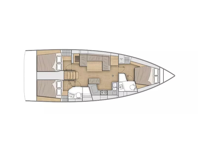 Rzut jachtu Oceanis 40.1 Maverick