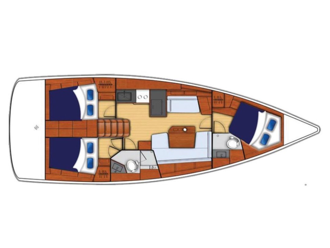 Rzut jachtu Oceanis 41.1 Simba