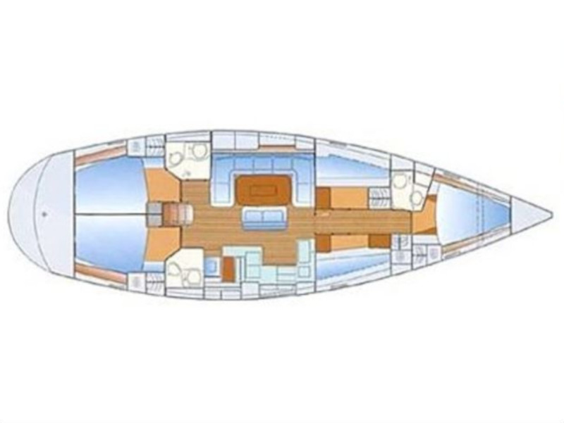 Rzut jachtu Bavaria 50 Cruiser Sophia refit 2022