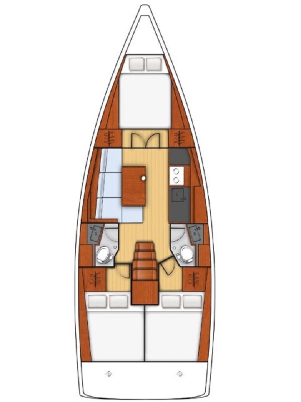 Rzut jachtu Oceanis 38.1 Anima Maris III