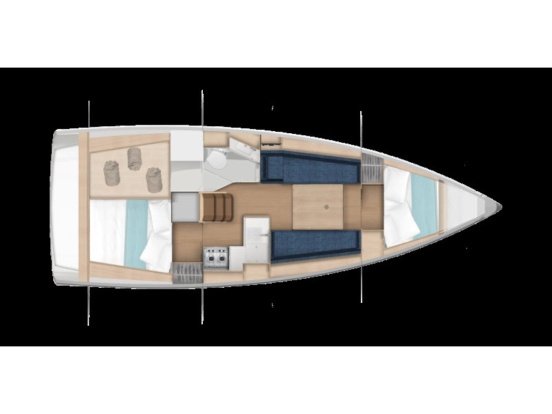 Rzut jachtu Sun Odyssey 350 NorthWind 35