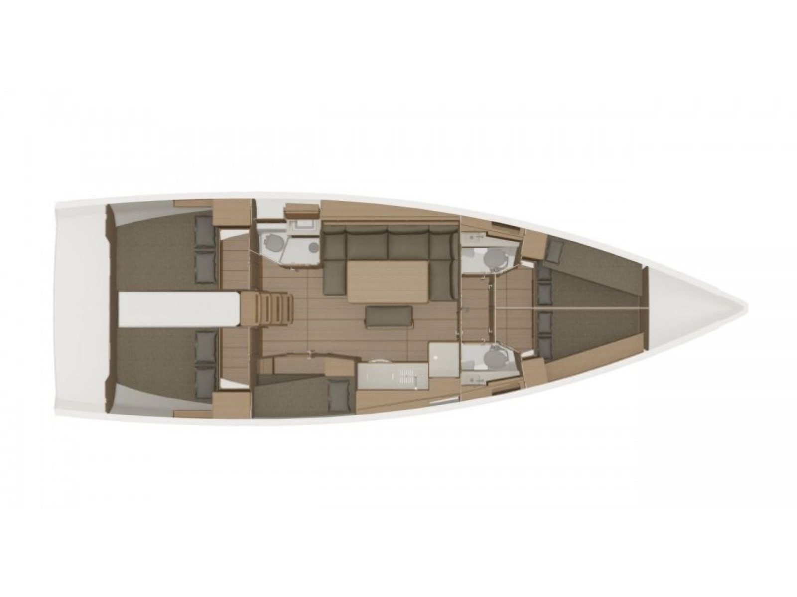 Rzut jachtu Dufour 460 Grand Large Ibis