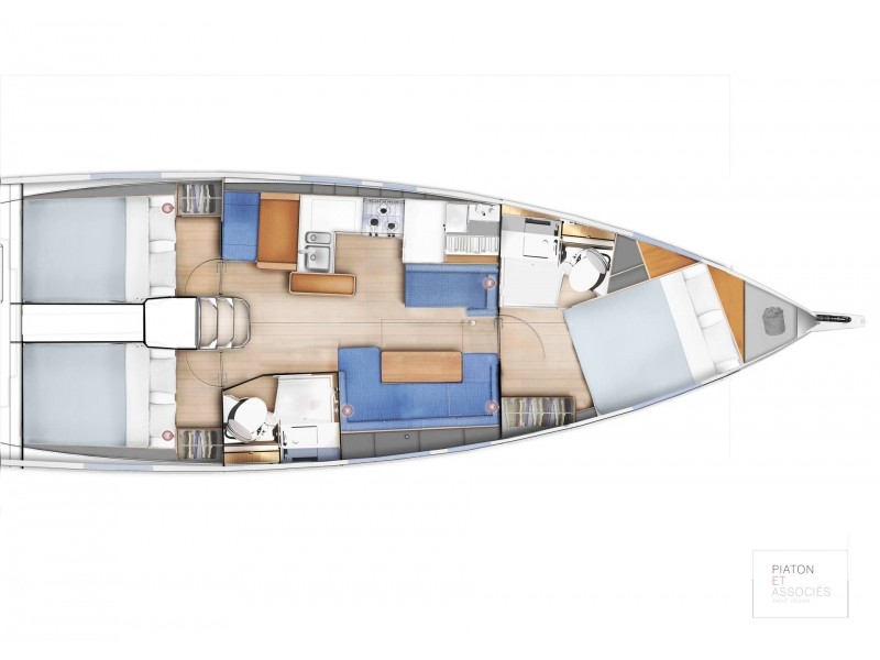 Rzut jachtu Sun Odyssey 410 Signum Bravo