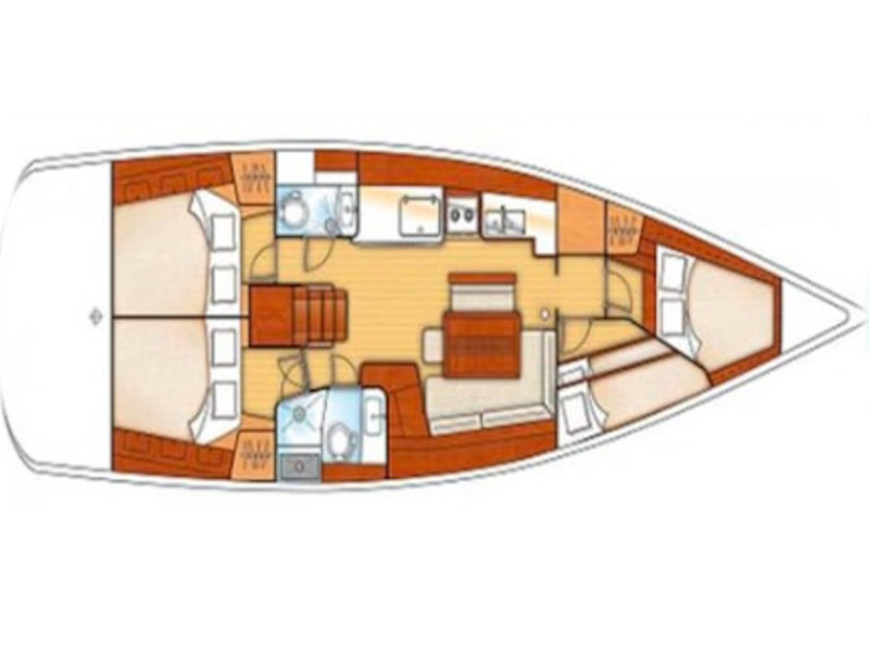 Rzut jachtu Oceanis 46 Myron