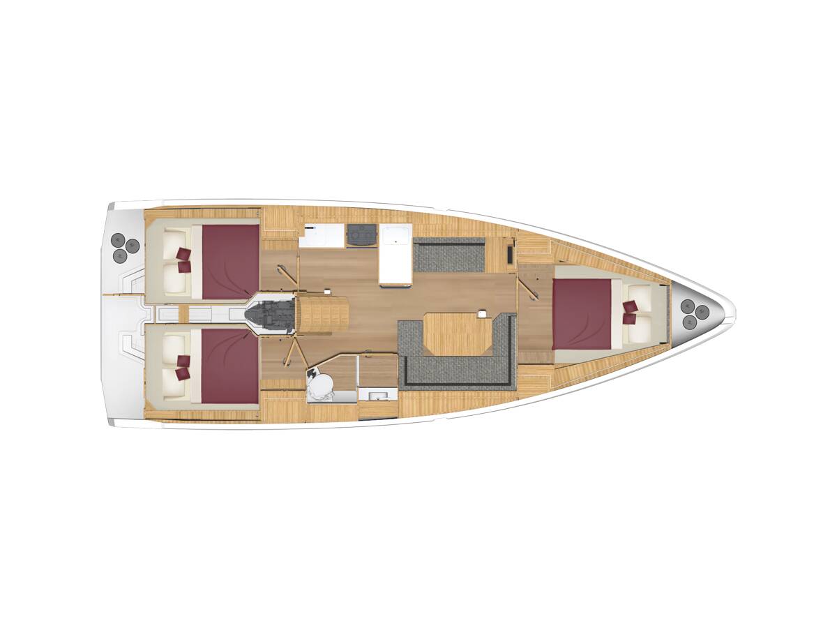 Rzut jachtu Bavaria C38 Eleven
