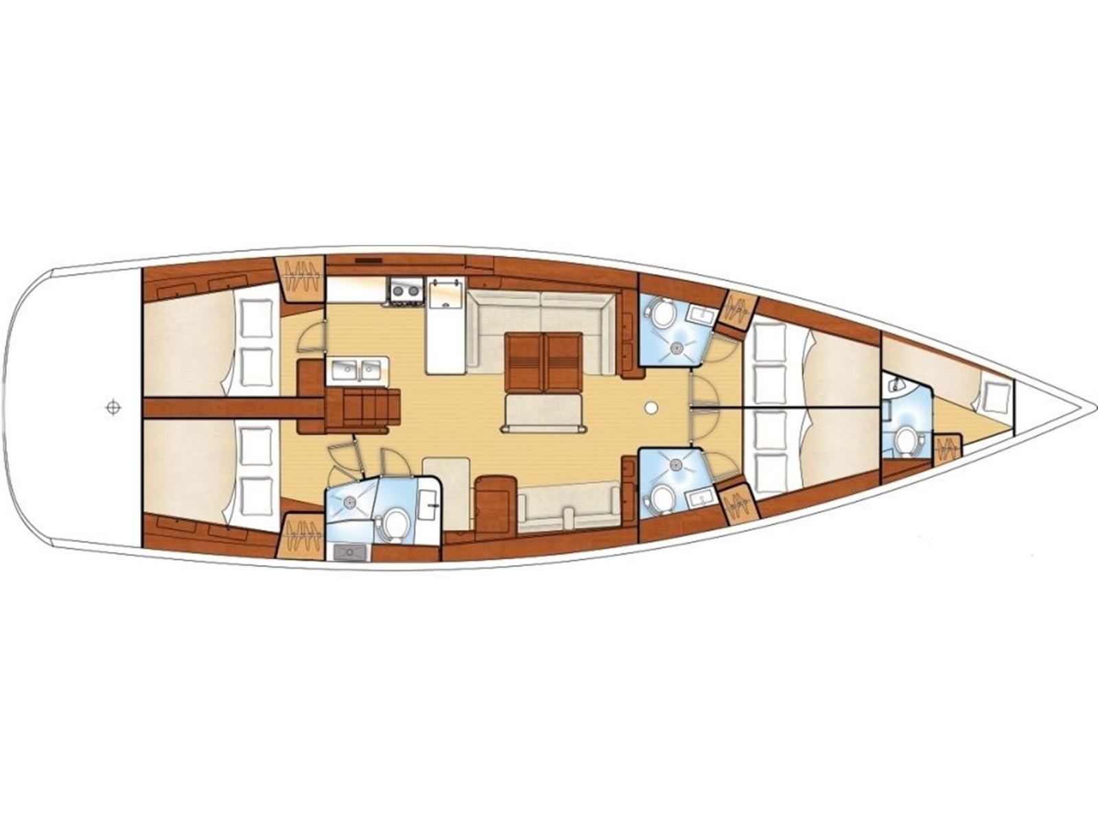 Rzut jachtu Oceanis 54 Maistra
