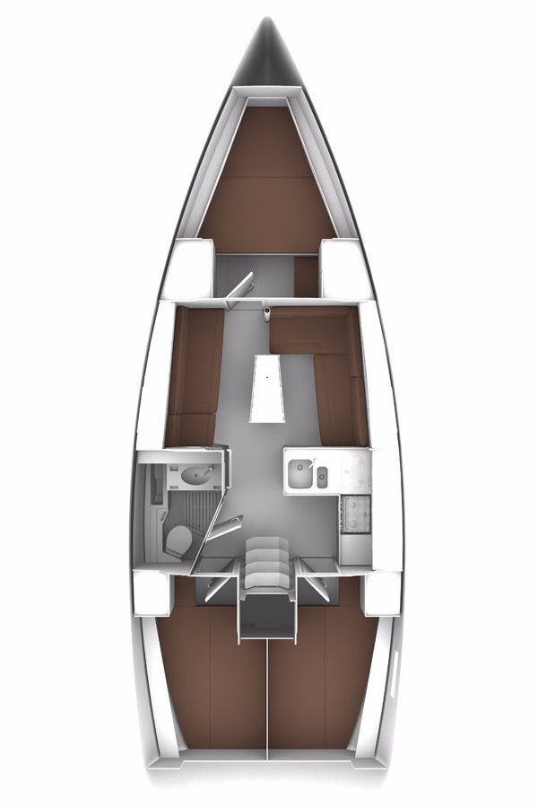 Rzut jachtu Bavaria Cruiser 37 HAYDN