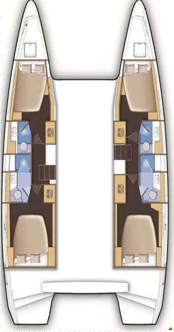 Rzut jachtu Lagoon 42 Ocean Star