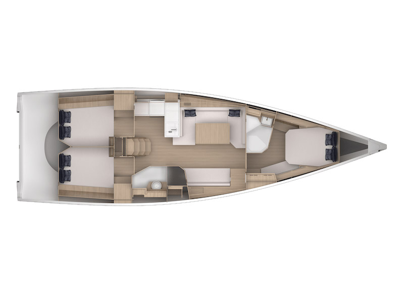 Rzut jachtu Grand Soleil 44 Aloha
