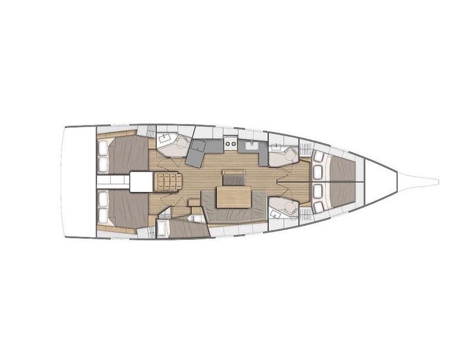 Rzut jachtu Oceanis 46.1 Moonraker