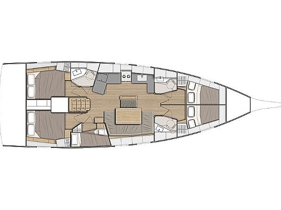 Rzut jachtu Oceanis 46.1 Utopia