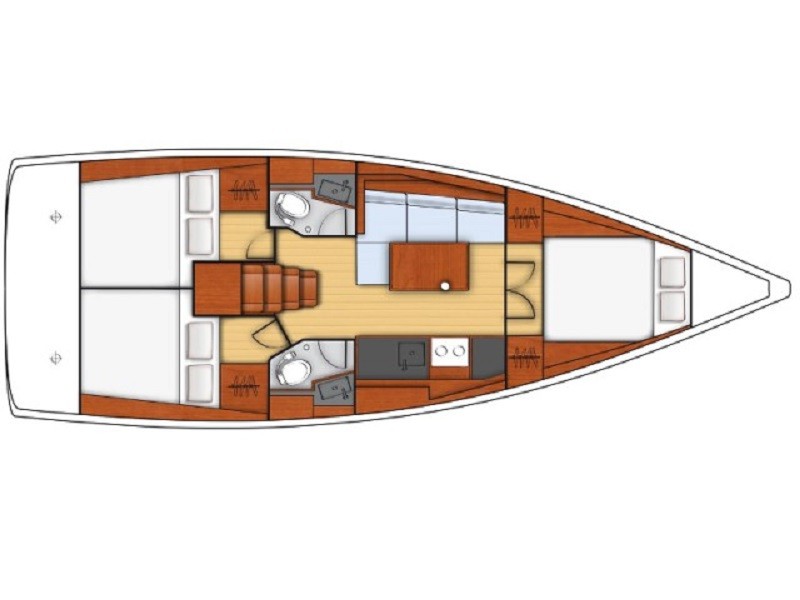 Rzut jachtu Oceanis 38.1 ANIMA MARIS 2