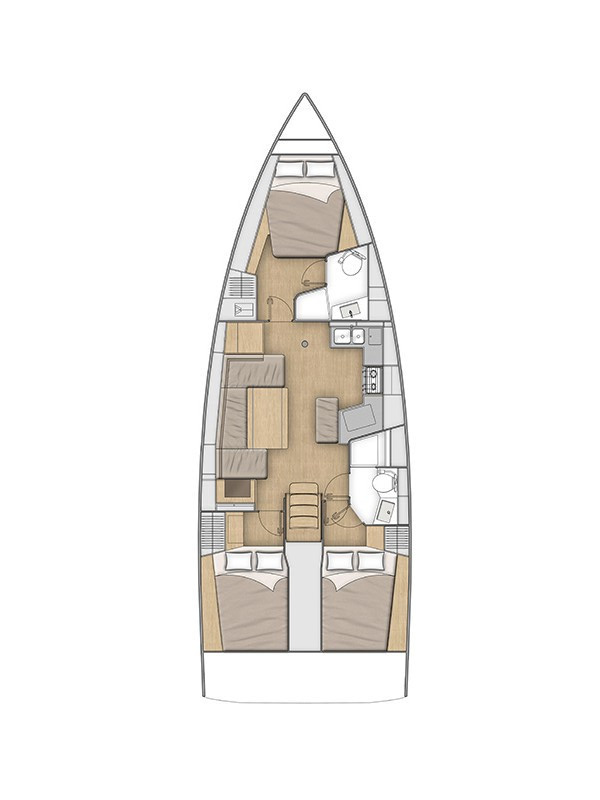 Rzut jachtu Oceanis 40.1 Elma