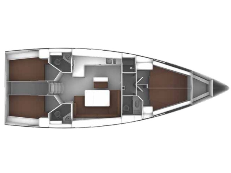 Rzut jachtu Bavaria Cruiser 46 Style Euphoria (Pax 10)