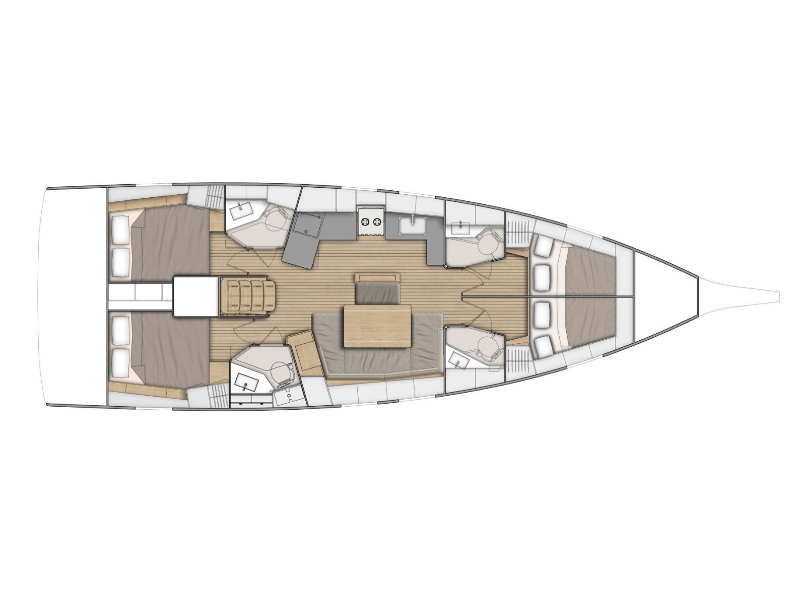 Rzut jachtu Oceanis 46.1 Amalthia