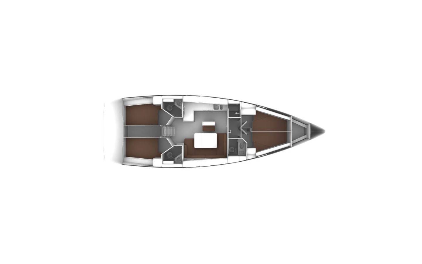 Rzut jachtu Bavaria Cruiser 46 Adria Myriam