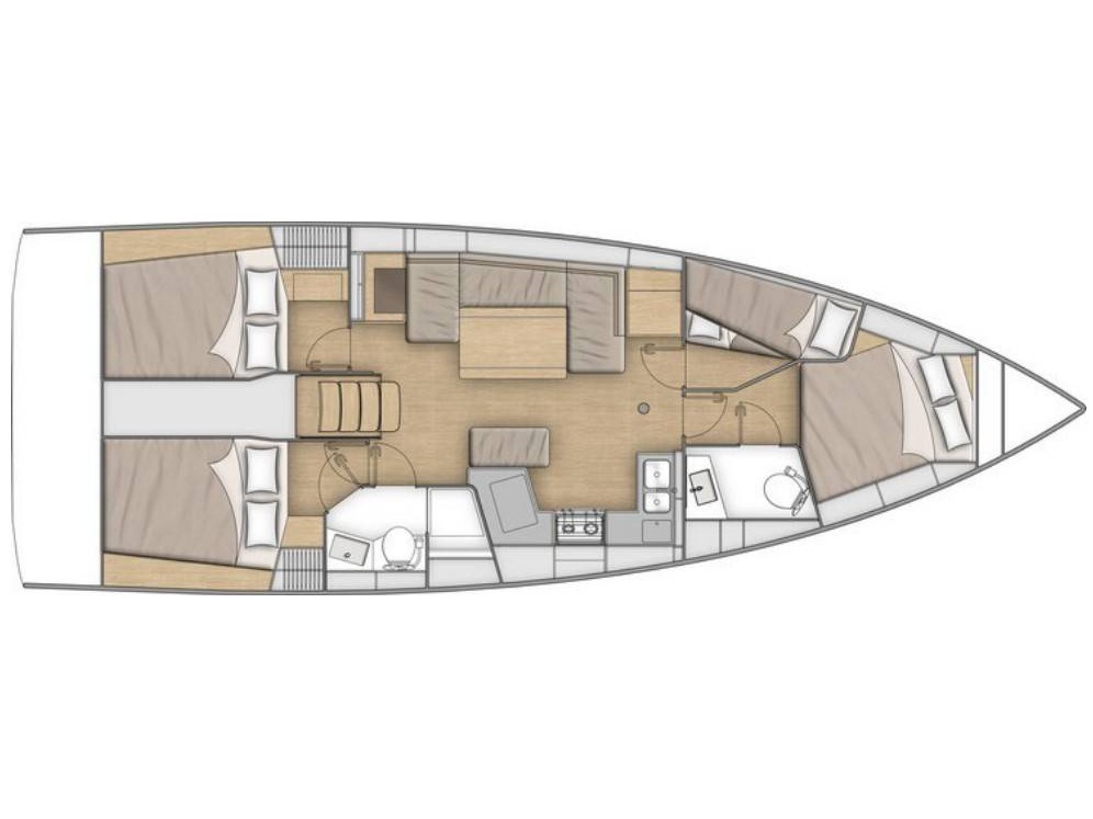 Rzut jachtu Oceanis 40.1 Valkyrie