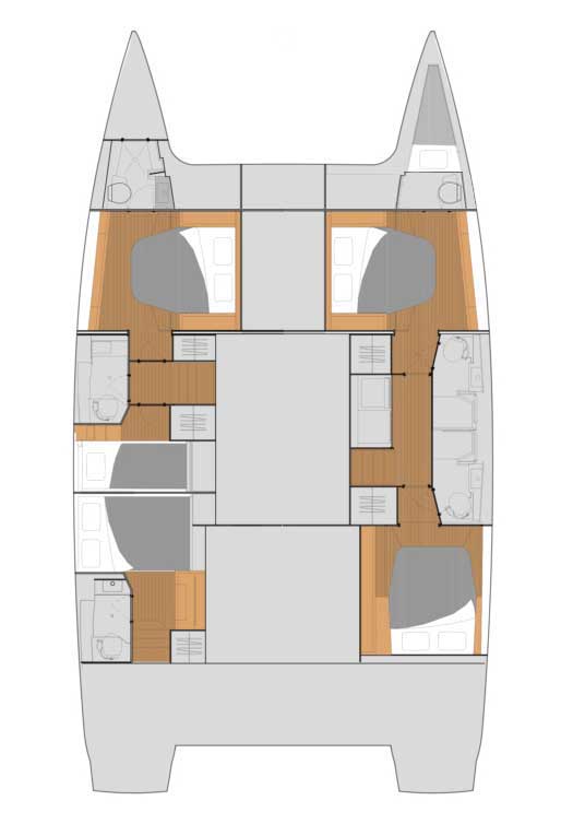 Rzut jachtu Fountaine Pajot Tanna 47 Maya I