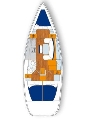 Rzut jachtu Cyclades 39 Lapin